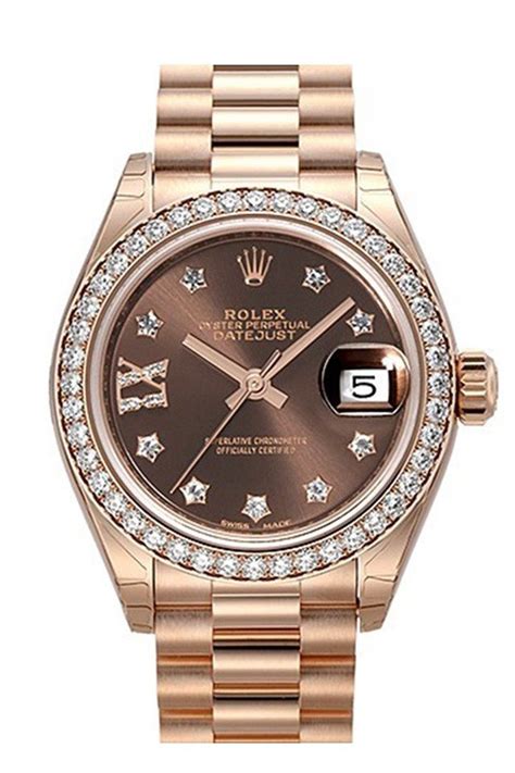 rose gold rolex women's watches|rolex 28mm ladies datejust watch.